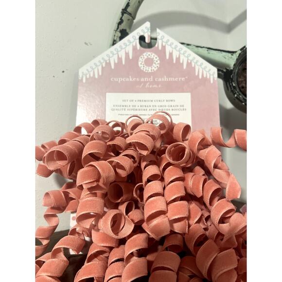 Cupcakes and Cashmere Premium Curly Bows (Set of TWO) Red/Pink - Picture 3 of 5